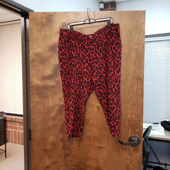 torrid | Pants & Jumpsuits | Red Leopard Pants | Poshmark